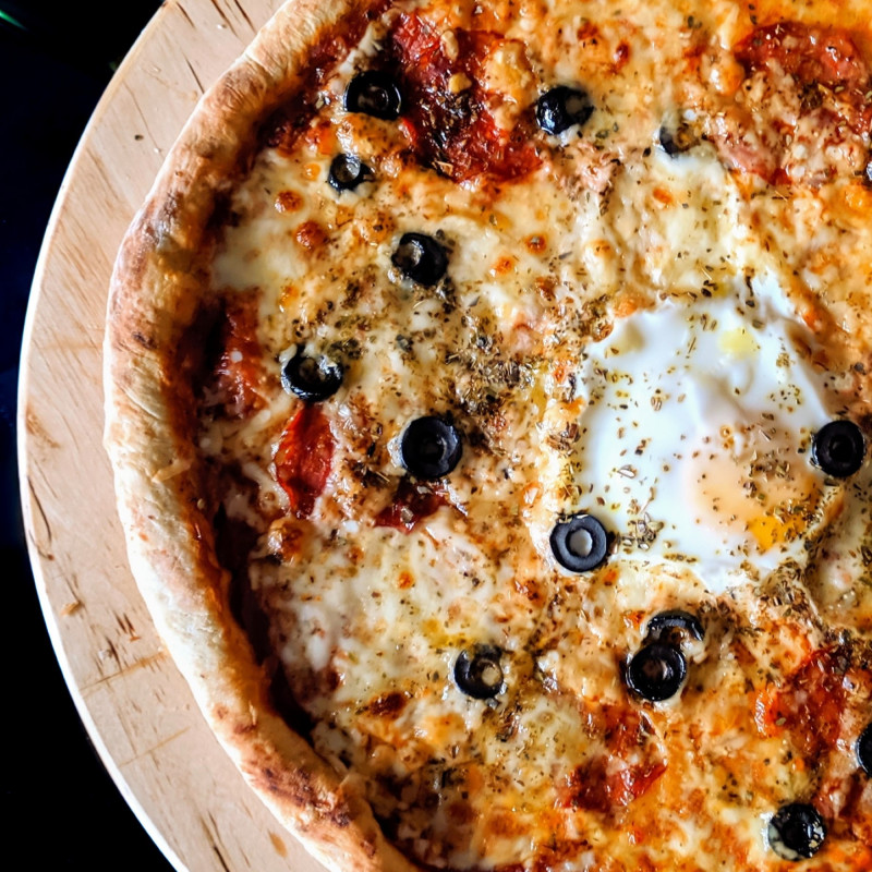 Pesto Breakfast Pizza