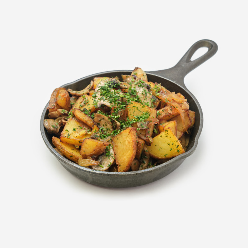 Potatoes with Mushrooms and Onions