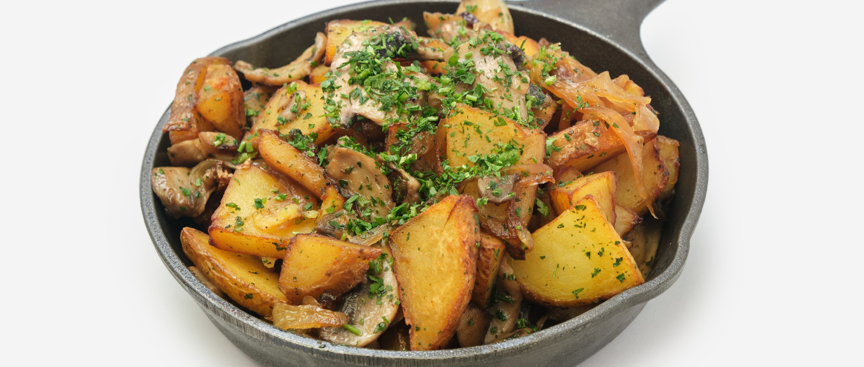 Potatoes with Mushrooms and Onions